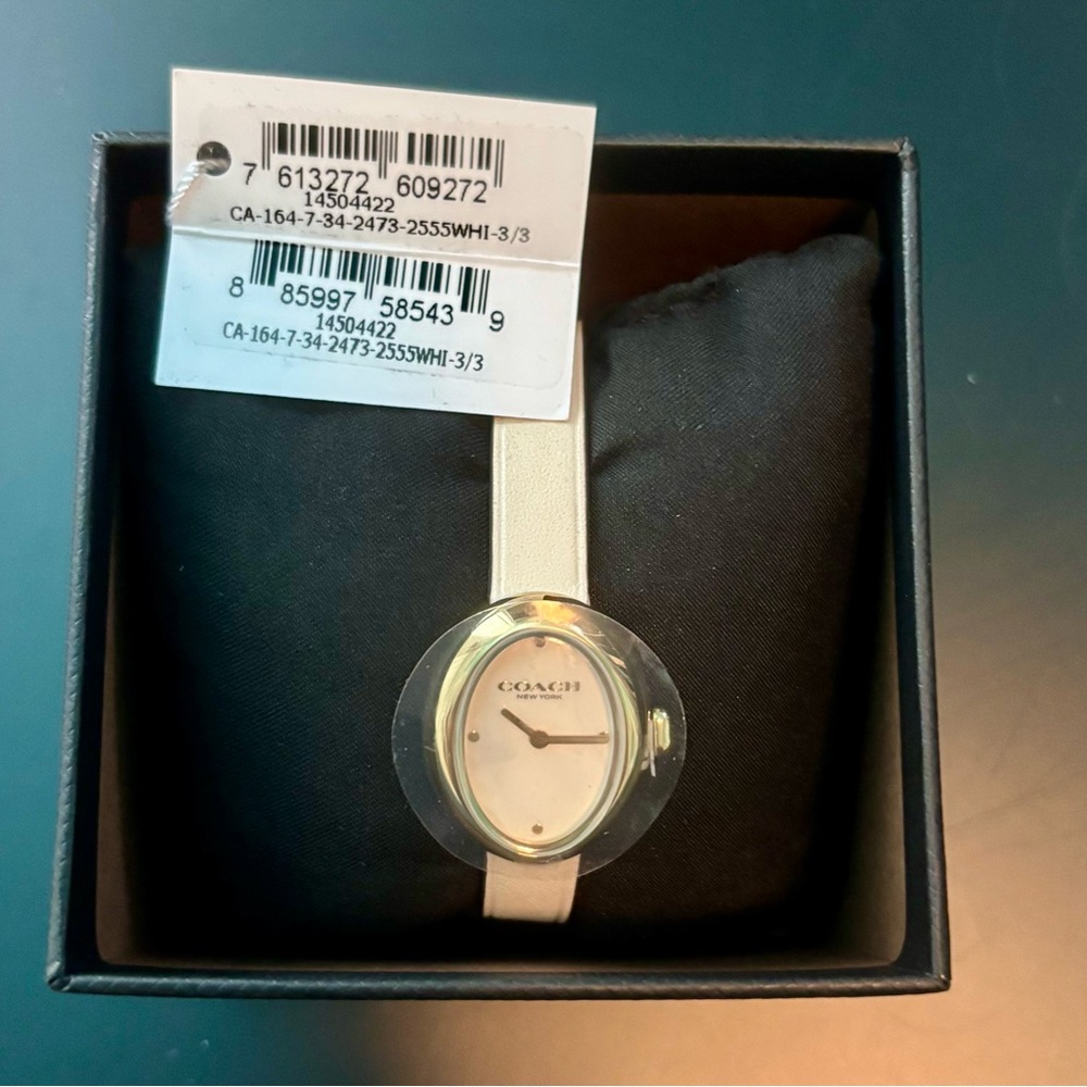 Coach Cream Women's Watch with Gold Buckle